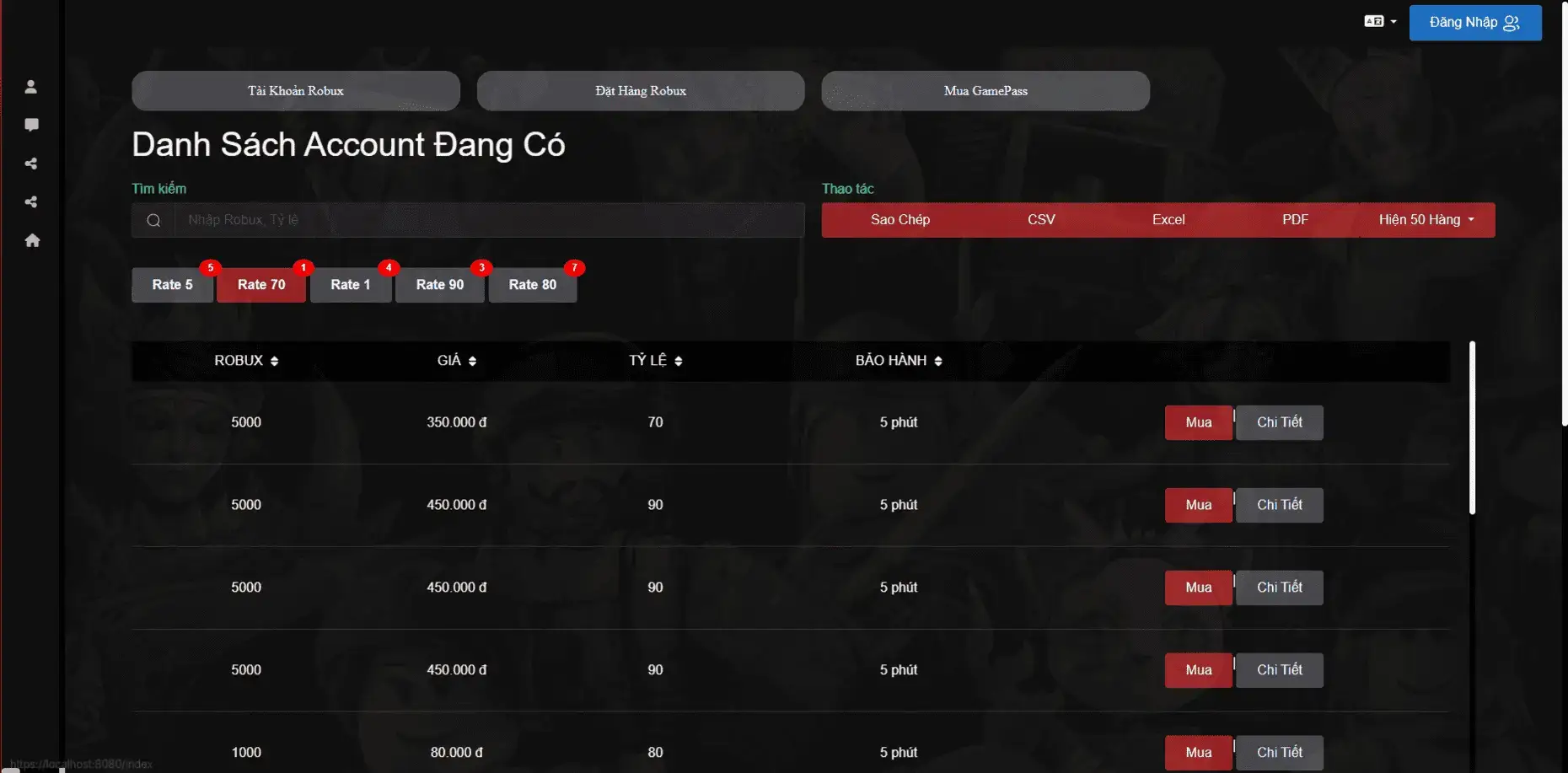 Homepage Robux Robux Marketplace - Safe & Automated - Project Detail